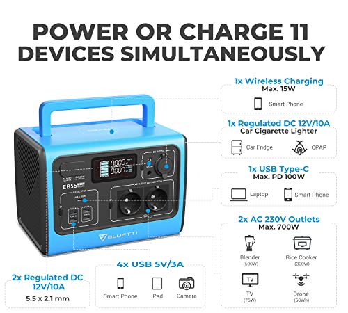 537Wh 700W Solargenerator mit LiFePO4-Batterie