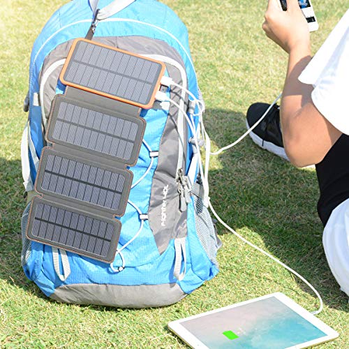 A ADDTOP faltbare Solar Powerbank Tragbar für Smartphone und mehr
