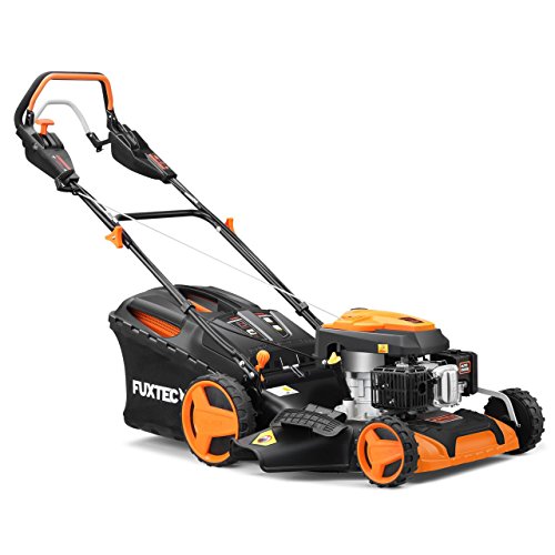 FUXTEC Benzin Rasenmäher 60L Grasfangkorb orange
